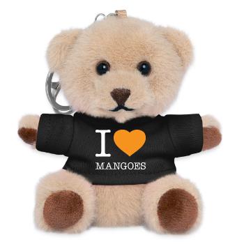 I LOVE MANGOES Mangos - Teddy Schlüsselanhänger - Schwarz - Vorne