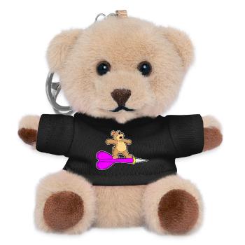 Bär Dart Dartpfeil - Teddy Schlüsselanhänger - Schwarz - Vorne