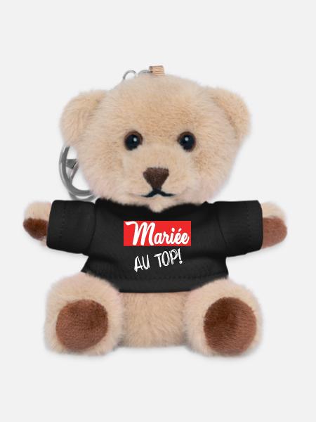 JUST MARRIED. EVJF. SAINT VALENTIN. COUPLE - Porte-clés ourson - noir