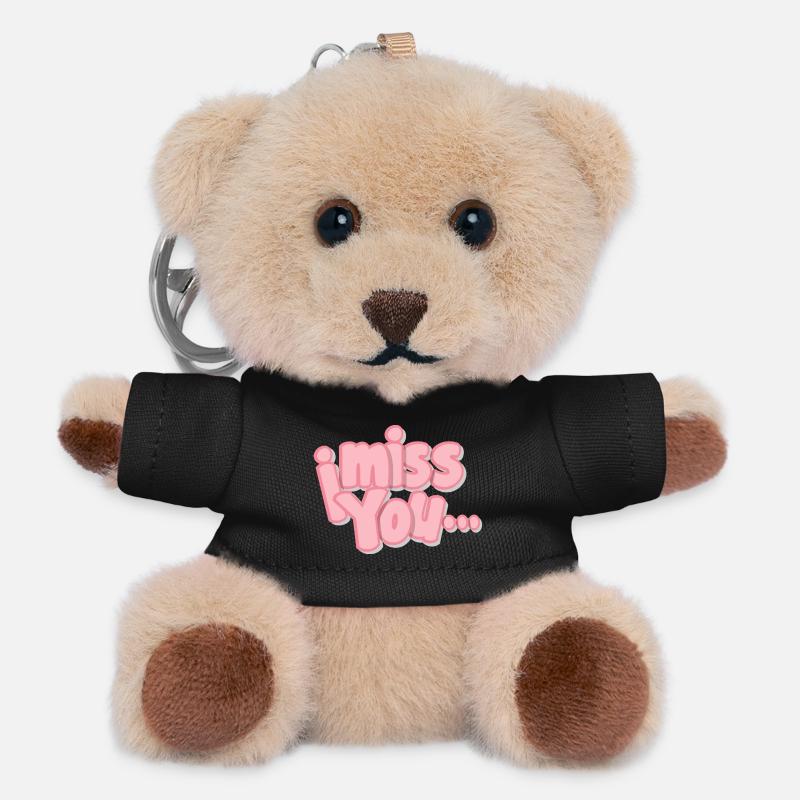 Ich vermisse dich Exklusive Designs - Teddy Schlüsselanhänger - Schwarz