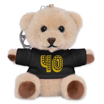 40. 40 YEARS. 40th ANNIVERSARY. 40 YEARS ANNIVERSARY. - Teddy Keyring - black - Front
