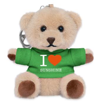 I LOVE SUNSHINE Sonne - Teddy Schlüsselanhänger - Grün - Vorne