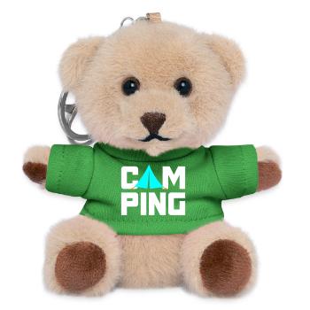 Camping Tent Camper Cool Quotes Van Life Outdoor - Teddy Keyring - green - Front