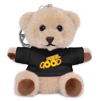 FEEL GOOD - Teddy Keyring - black - Front