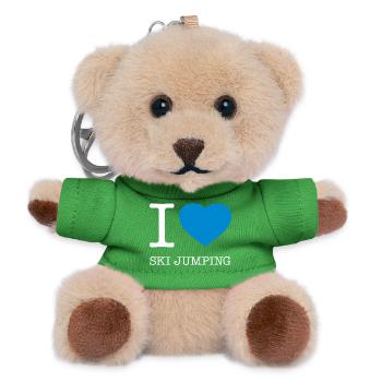 I LOVE SKI JUMPING - Teddy Keyring - green - Front