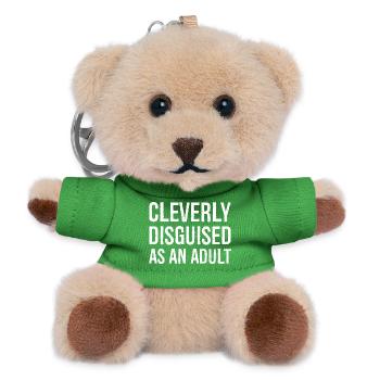 cleverly disguised as an adult - Teddy Schlüsselanhänger - Grün - Vorne