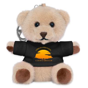 Lieber im Meer baden als in Arbeit schwimmen - Teddy Schlüsselanhänger - Schwarz - Vorne