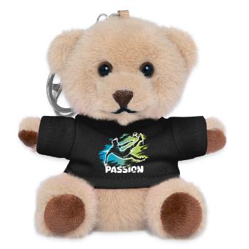 Passion – Fußball-Design für echte Kicker - Teddy Schlüsselanhänger - Schwarz - Vorne