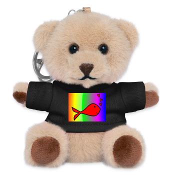 FISH. SARDINE. APRIL FOOL. SEA. OCEAN - Teddy Keyring - black - Front