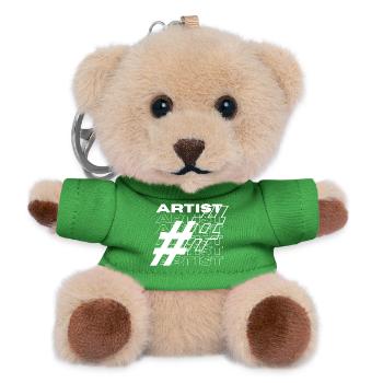Artist Hashtag Typography - Teddy Keyring - green - Front