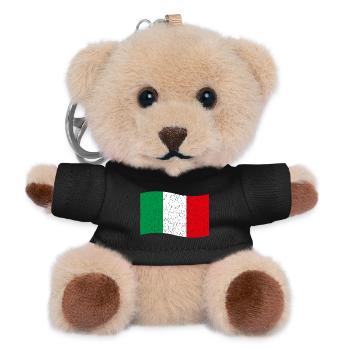 vintage Italian flag - Teddy Keyring - black - Front