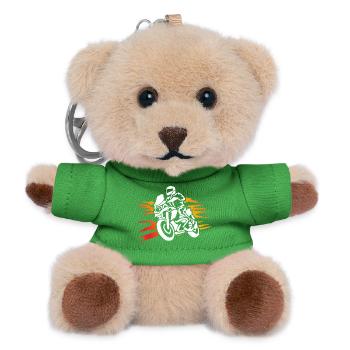 Biker Shirt Motorcyclist - Teddy Keyring - green - Front