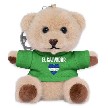 I love El Salvador, Salvadoran flag - Teddy Keyring - green - Front