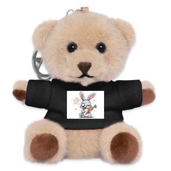 Rabbit Charcuteurs and Humorous - Teddy Keyring - black - Front