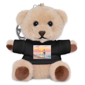 Nautical Sunset on the Beach - Teddy Keyring - black - Front