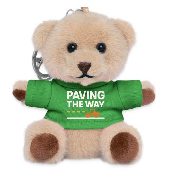 Road Construction Team Asphalt Concrete Team - Teddy Keyring - green - Front