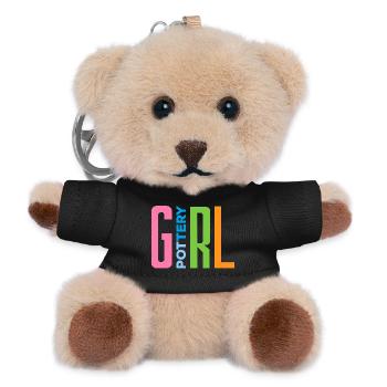 Ventilateur en céramique poterie fille déclaration - Porte-clés ourson - noir - Devant