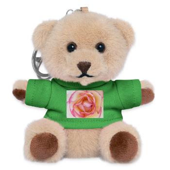 Pale pink rose blossom close-up - Teddy Keyring - green - Front