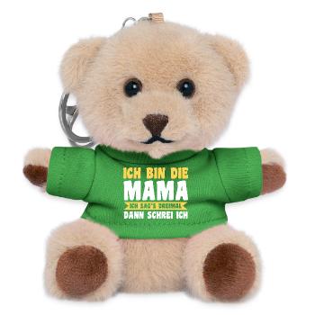 Mutter Team Mama - Teddy Schlüsselanhänger - Grün - Vorne