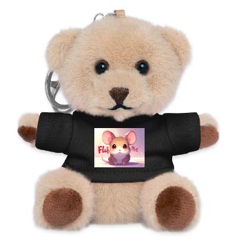 Souris Fluff me - Porte-clés ourson - noir - Devant