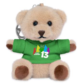 Level 13 Farbiges Gaming Motiv zum 13.Geburtstag - Teddy Schlüsselanhänger - Grün - Vorne