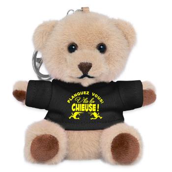 Chieuse Femme Geschenk T-Shirt - Teddy Schlüsselanhänger - Schwarz - Vorne