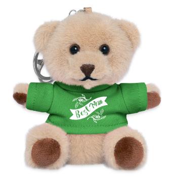 Hochzeit Hochzeitstag Jahrestag Wedding Sprüche - Teddy Schlüsselanhänger - Grün - Vorne