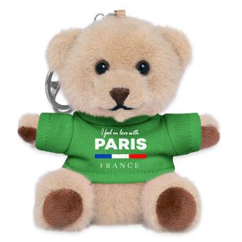 I fell in love with Paris – France Design - Teddy Keyring - green - Front