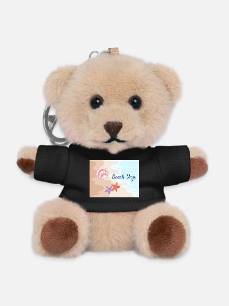Beach Days Beach Motifs Starfish - Teddy Keyring - black