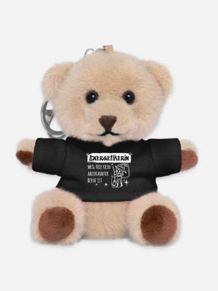 Energetic – Funny Witch Spell - Teddy Keyring - black