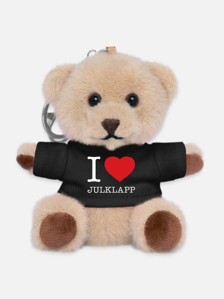 I love Julklapp - Teddy Schlüsselanhänger - Schwarz