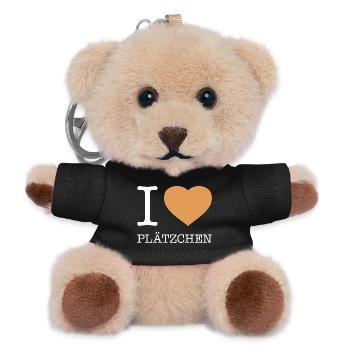 I love cookies - Teddy Keyring - black - Front