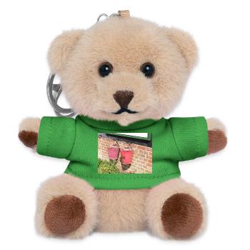 Weathered Pink Garden Buckets - Teddy Keyring - green - Front