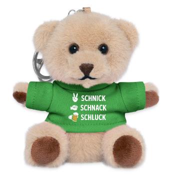 Schnich Schnack Schluck - Mème drôle de la boisson - Porte-clés ourson - vert - Devant