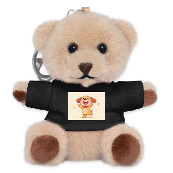 Es ist ein lustiger Hund - Teddy Schlüsselanhänger - Schwarz - Vorne