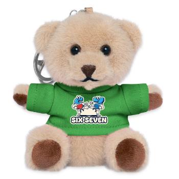 67 Six Seven Taekwondo Meme Funny Gift - Teddy Keyring - green - Front