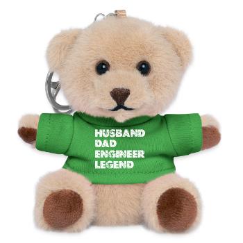 Husband Dad Engineer Legend - Teddy Schlüsselanhänger - Grün - Vorne