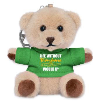 Life without trombone trombone player trombonist - Teddy Keyring - green - Front