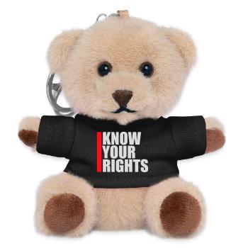 Know Your Rights Activism Justice Freedom - Teddy Keyring - black - Front