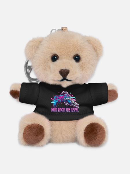 Nur_noch_ein_Level - Teddy Schlüsselanhänger - Schwarz