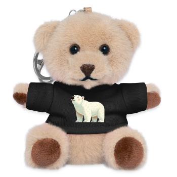 Polar bear - Teddy Keyring - black - Front