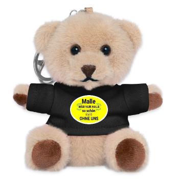 Malle Ohne Uns Party-Slogan - Teddy Schlüsselanhänger - Schwarz - Vorne