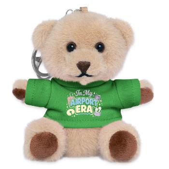 Reiseangst-humor, Flughafen-chaos, Fliegen Ist - Teddy Schlüsselanhänger - Grün - Vorne