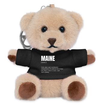 Maine Bold Typo Contrast - Teddy Keyring - black - Front