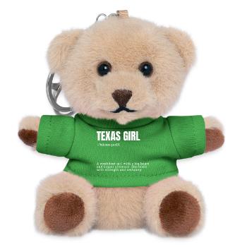 Texas Girl Confident - Teddy Keyring - green - Front