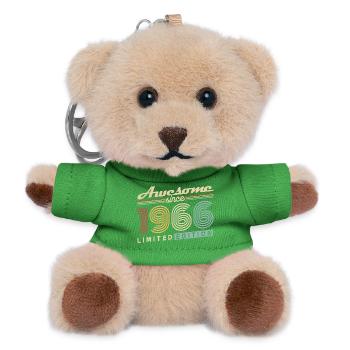 Cadeau de 60e anniversaire 1966 Vintage Retro - Porte-clés ourson - vert - Devant