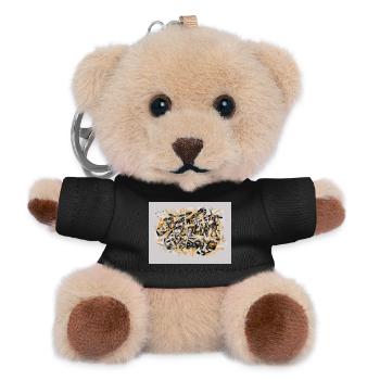 Tag ohne Gesicht - Teddy Schlüsselanhänger - Schwarz - Vorne