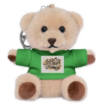 Tag ohne Gesicht - Teddy Schlüsselanhänger - Grün - Vorne