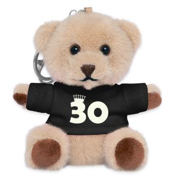 30_krone - Teddy Schlüsselanhänger - Schwarz - Vorne