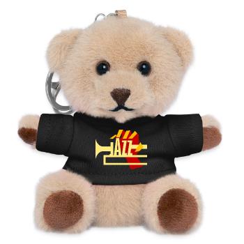 Jazz Bläser - Teddy Schlüsselanhänger - Schwarz - Vorne